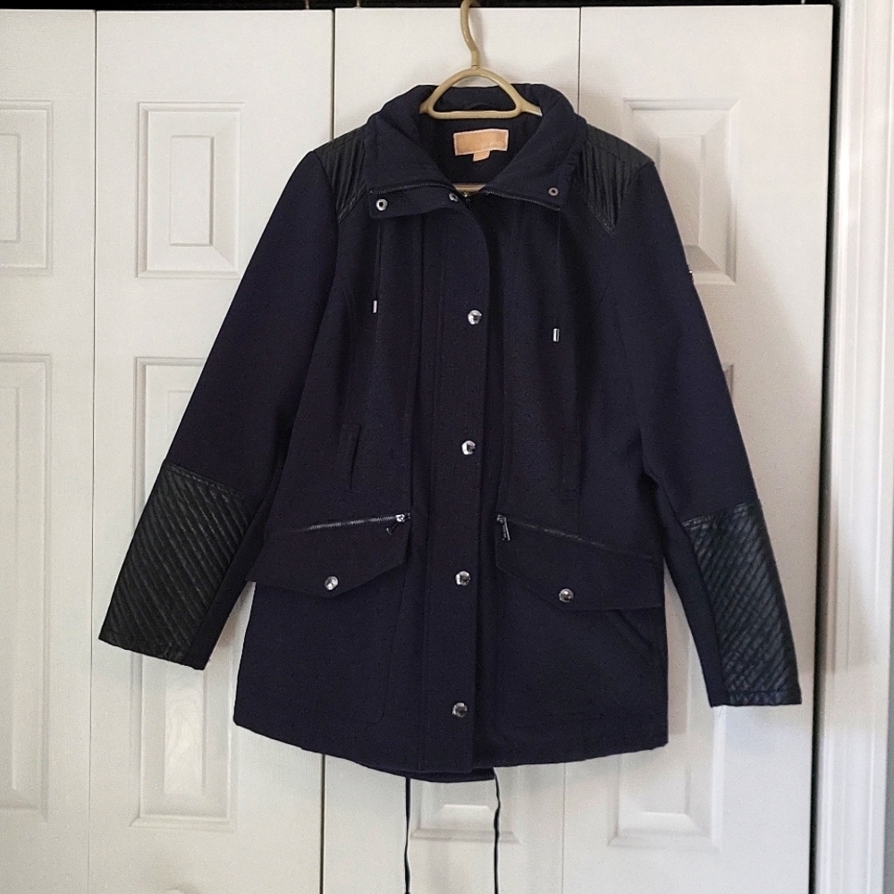 Womens Black Michael Kors Winter Coat Size Large